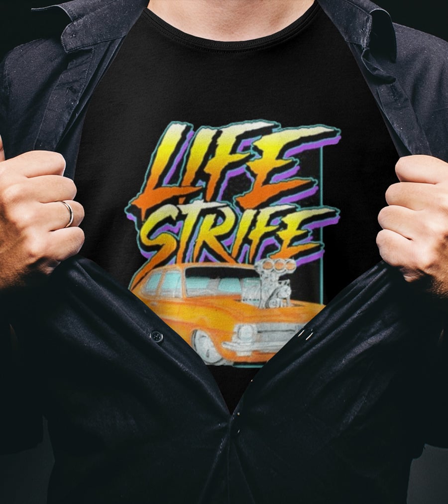Life Strife Blown Chaos Orange LC Torana Street Machine Geltchy T-Shirt