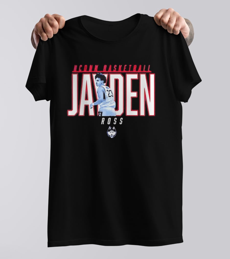 Jayden Ross UConn Huskies Basketball Player Number 23 T-Shirt