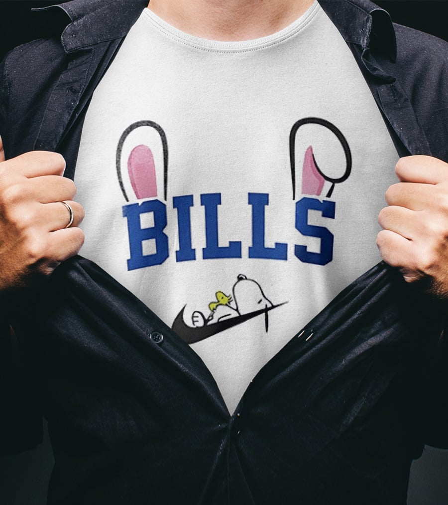 Buffalo Bills Peanuts Snoopy Woodstock Easter T-Shirt