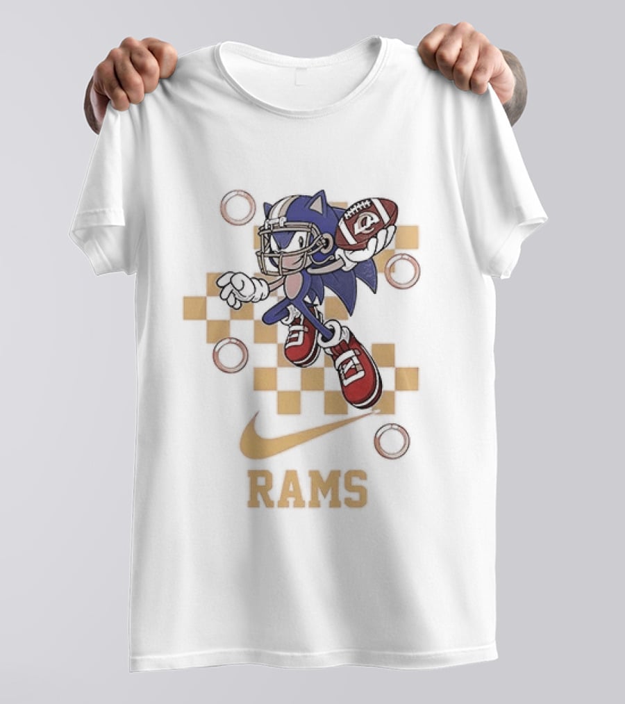 Los Angeles Rams Sonic Crossover With Nike T-Shirt