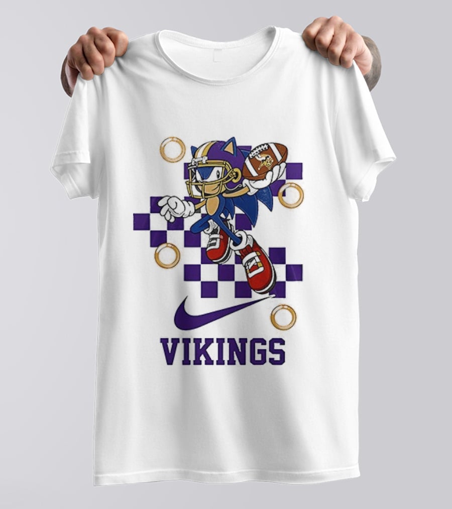 Minnesota Vikings Sonic Crossover Nike Collaboration T-Shirt