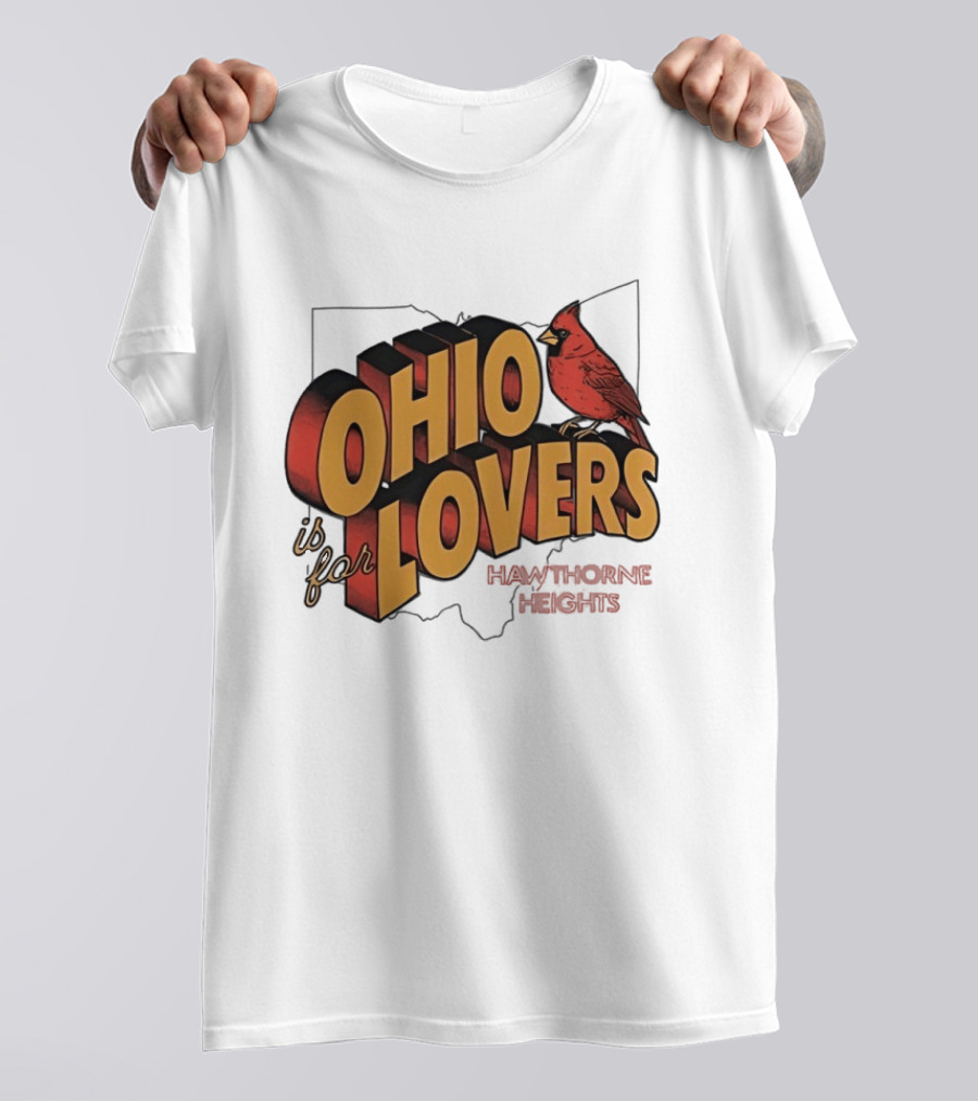Ohio Is For Lovers Hawthorne Heights Cardinal T-Shirt