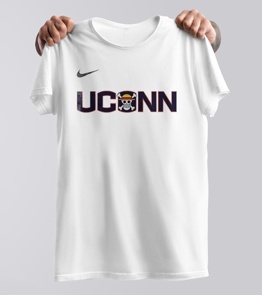 UConn Huskies Nike One Piece Crossover Skull Logo Collaboration T-Shirt