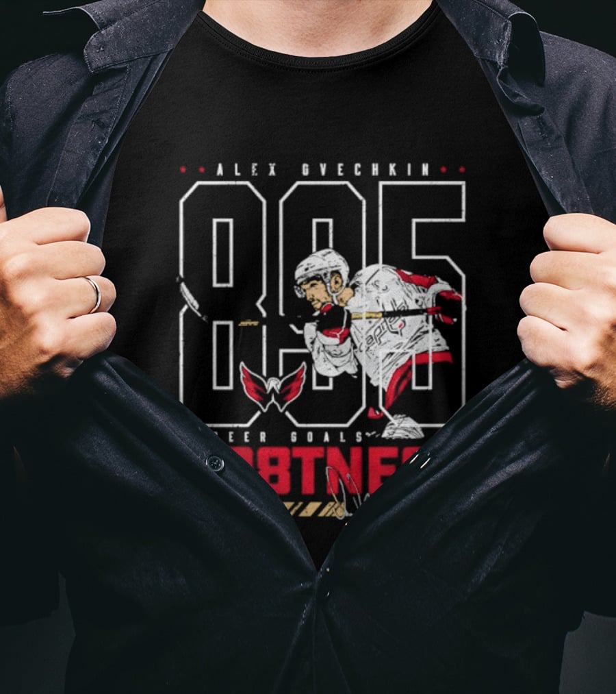 Alex Ovechkin 895 Career Goals GR8TNESS Washington Capitals Hockey T-Shirt