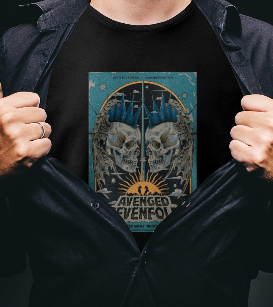 Avenged Sevenfold Life Is But A Dream Latin American Tour Feb 3 2026 Movistar Arena Buenos Aires Argentina T-Shirt