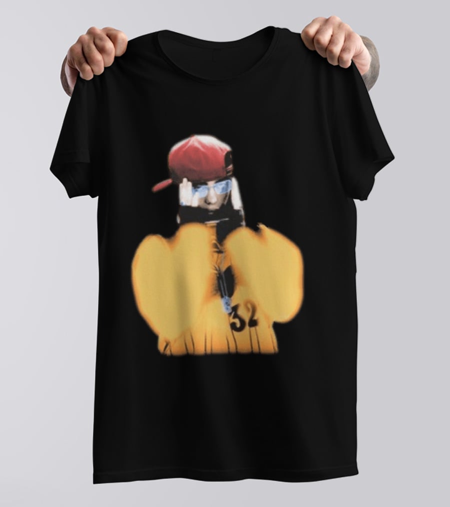 Billie Eilish Glasses Hit Me Hard And Soft Tour 2024 2025 Red Cap Style 32 T-Shirt