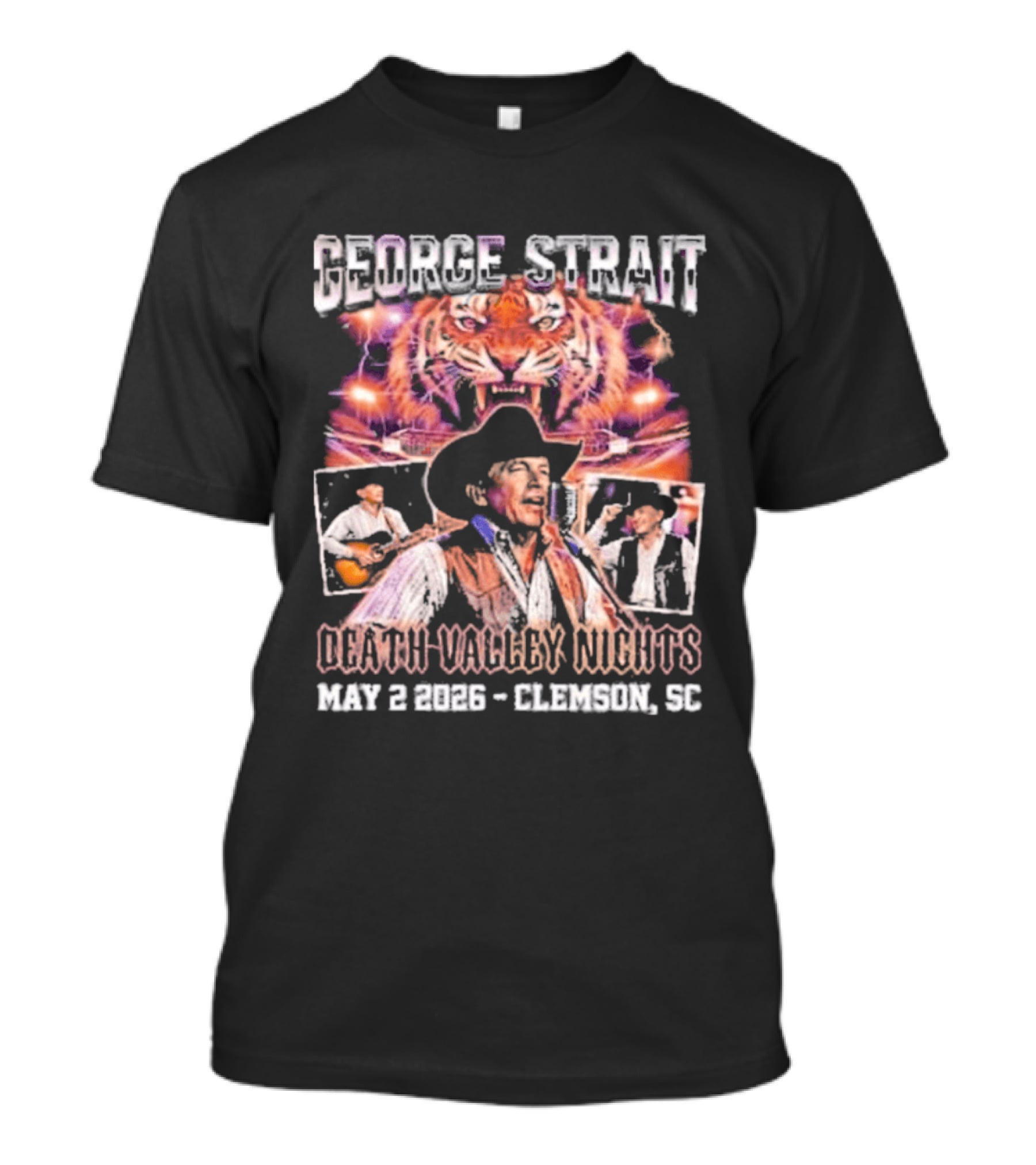 George Strait Death Valley Nights May 2 2026 Clemson SC Tigers Concert Event T-Shirt