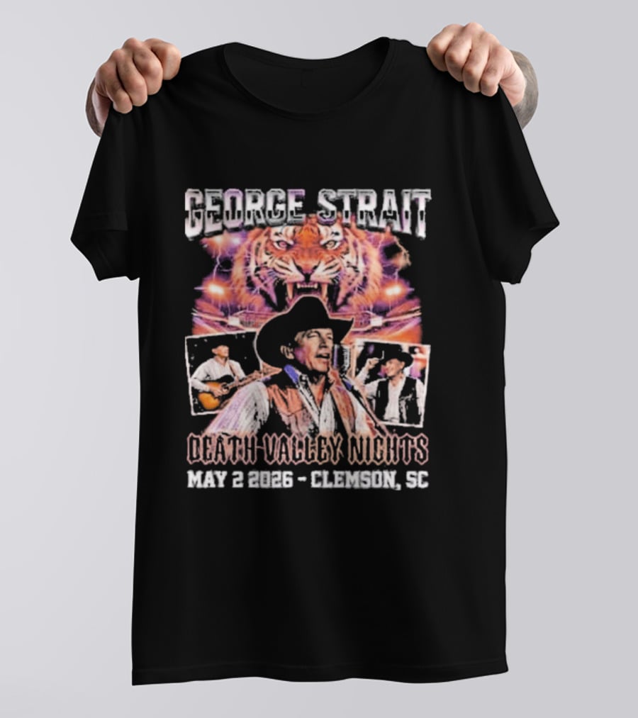 George Strait Death Valley Nights May 2 2026 Clemson SC Tigers Concert Event T-Shirt