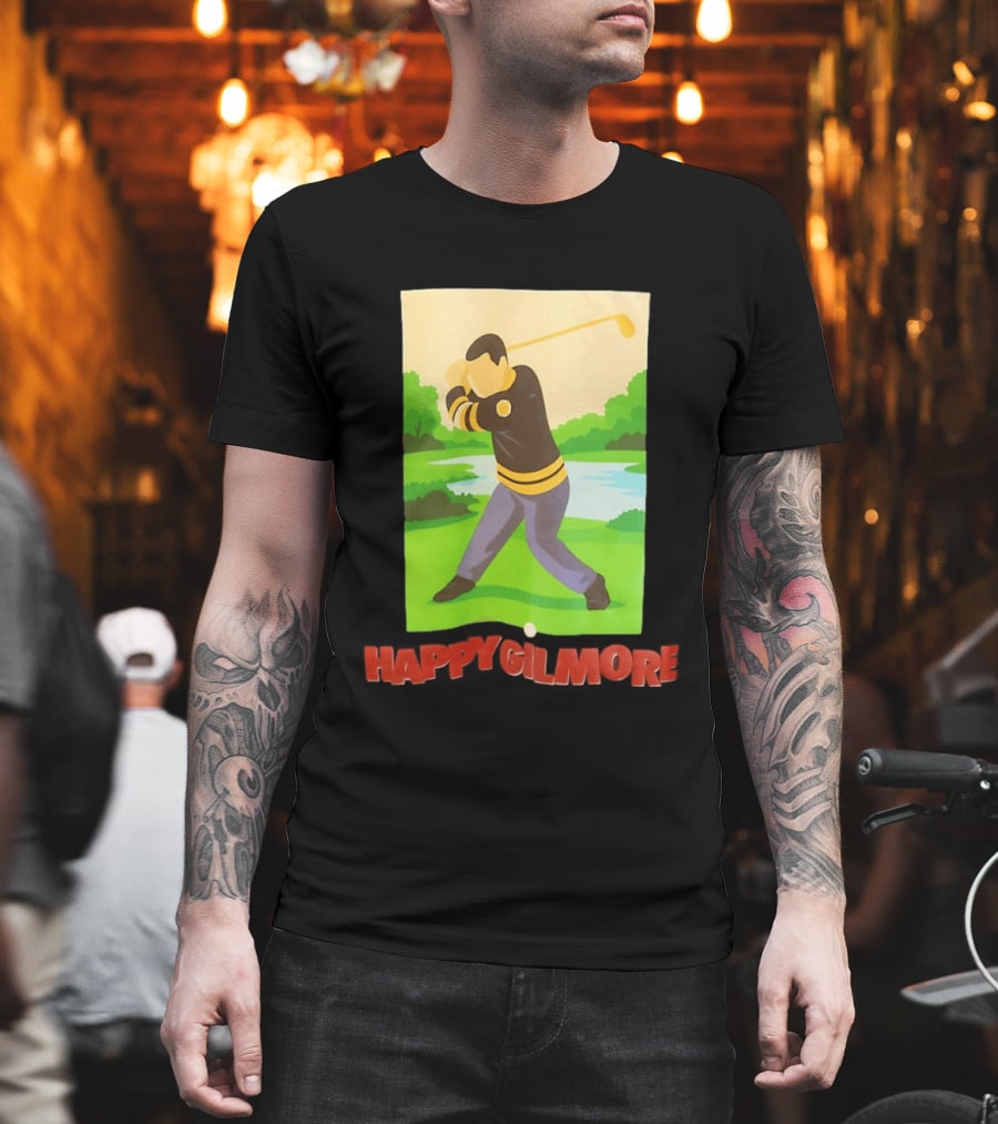 Happy Gilmore Hockey Player Golfing Pittsburgh Penguins T-Shirt