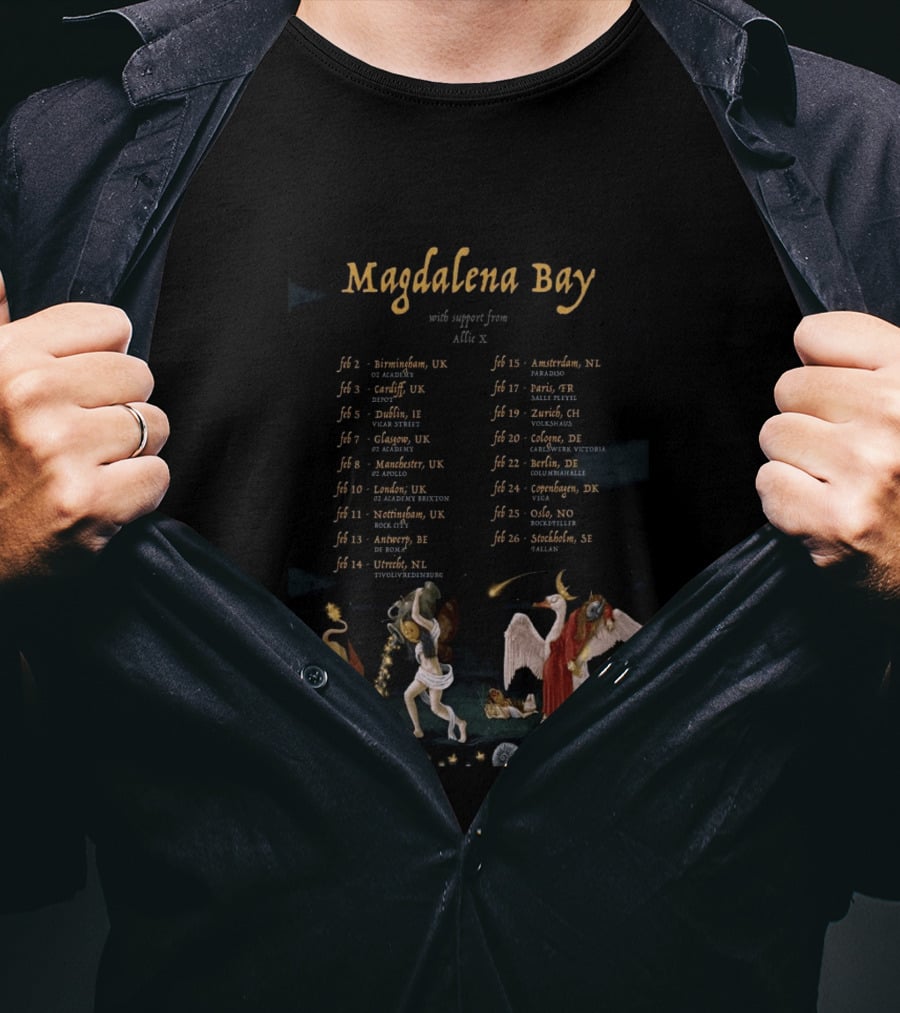 Magdalena Bay Europe Tour 2023 Dates Featuring Allie X T-Shirt