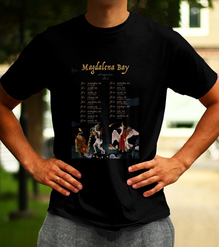 Magdalena Bay Europe Tour 2023 Dates Featuring Allie X T-Shirt