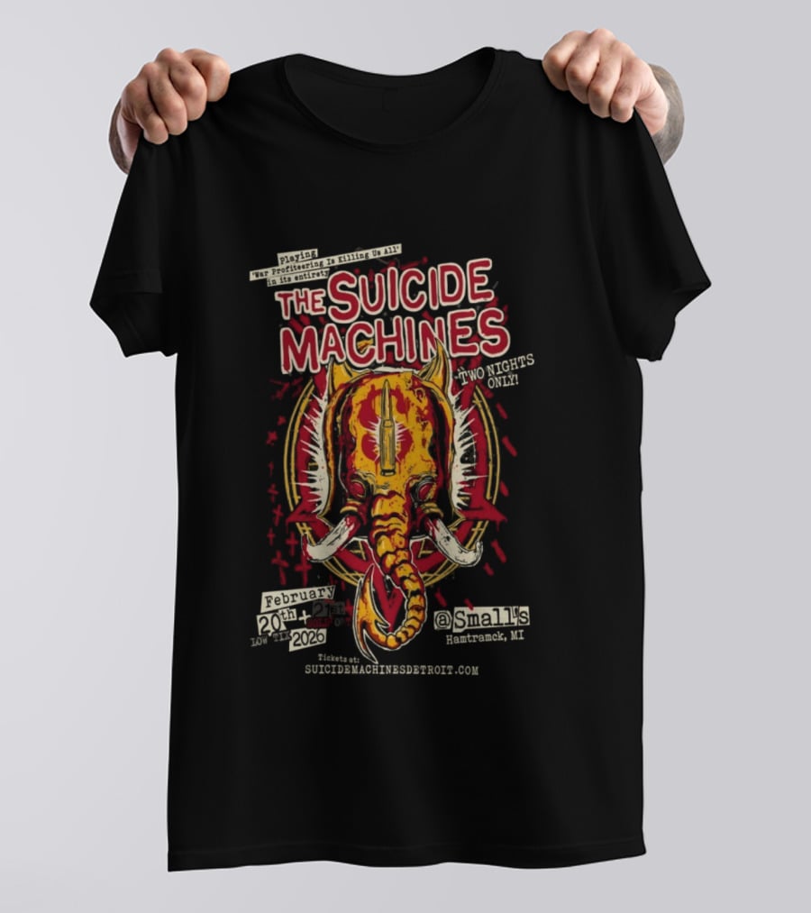The Suicide Machines Tour Dates 2 20 2 21 2026 Hamtramck MI T-Shirt