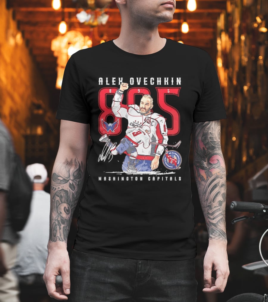 Alexander Ovechkin 895 Goal Scorer Washington Capitals Iconic Jersey Number NHL Champion T-Shirt