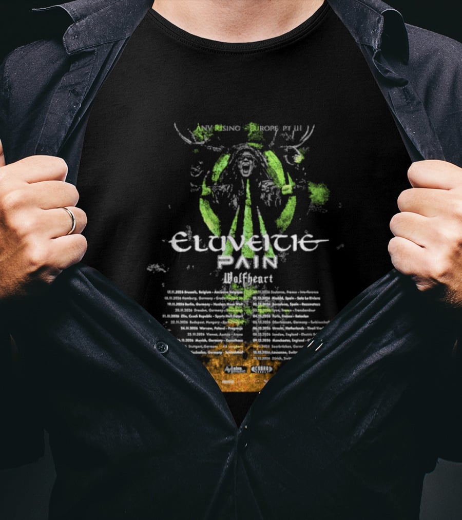 Eluveitie Pan European Tour 2026 Dates Part 3 Music Event T-Shirt