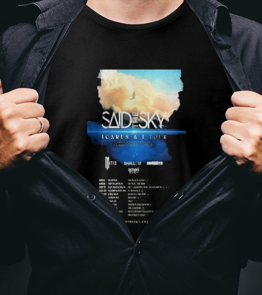 Said The Sky Icarus & I Tour 2026 Dates Clouds Shallou Special Guest T-Shirt