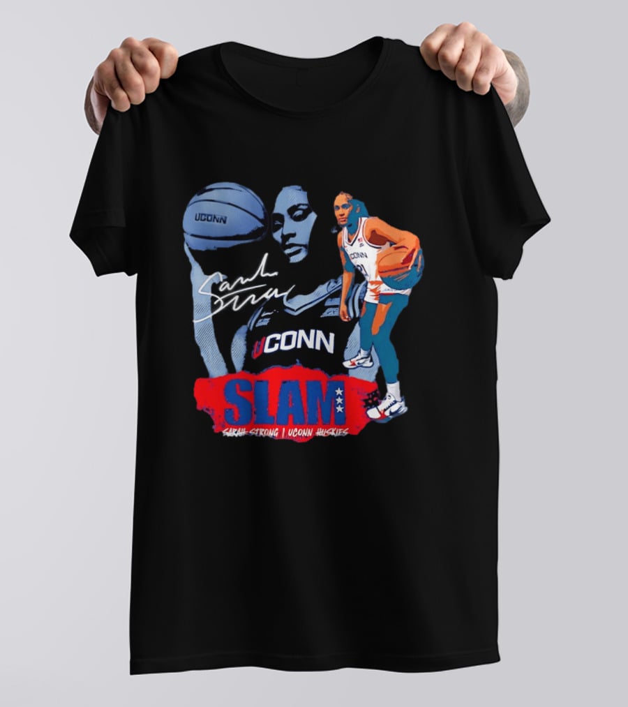 UConn Huskies Sarah Strong Basketball SLAM Cover T-Shirt