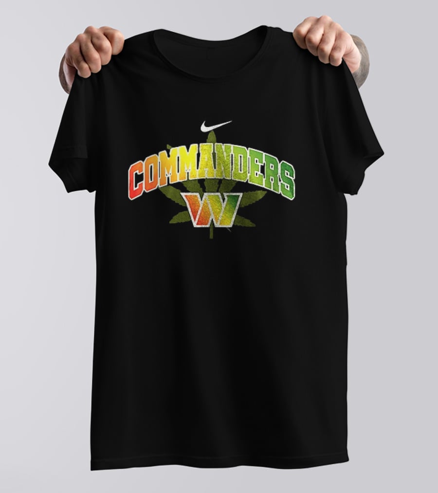 Washington Commanders Nike Bob Marley One Love Commanders W Leaf T-Shirt