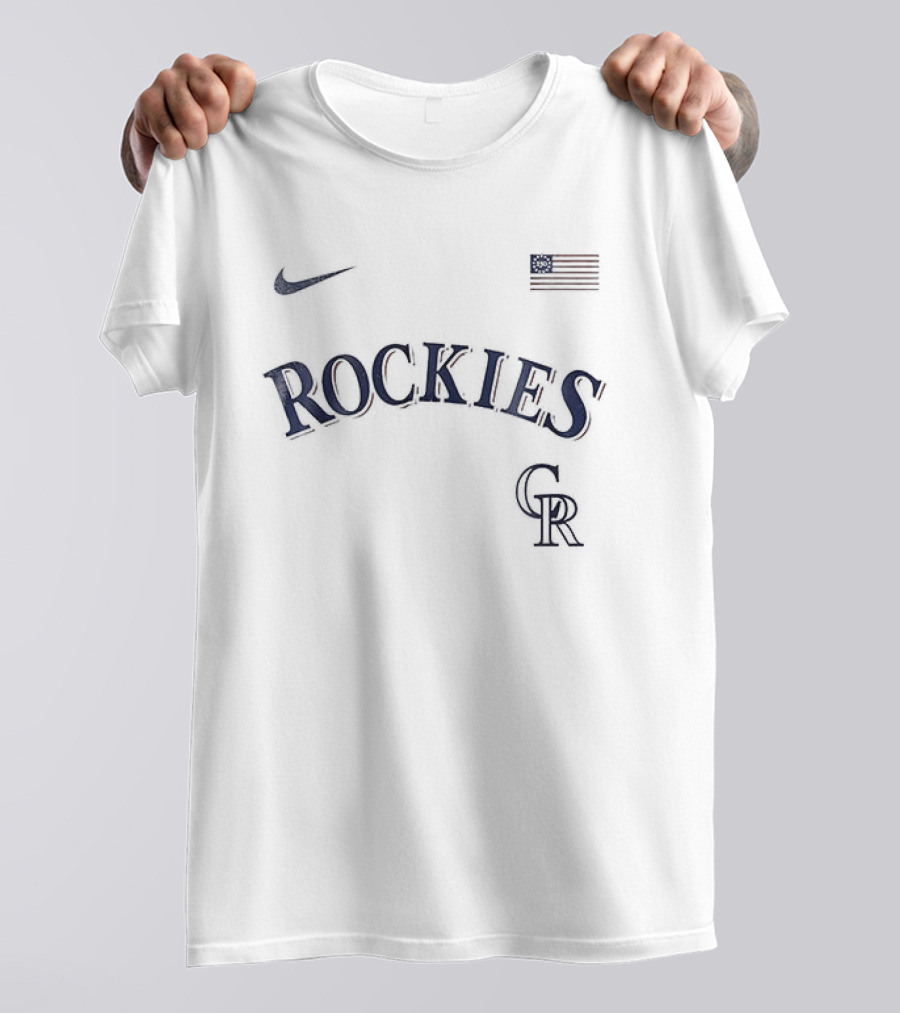 Nike Colorado Rockies 250th Anniversary USA Baseball Celebration T-Shirt