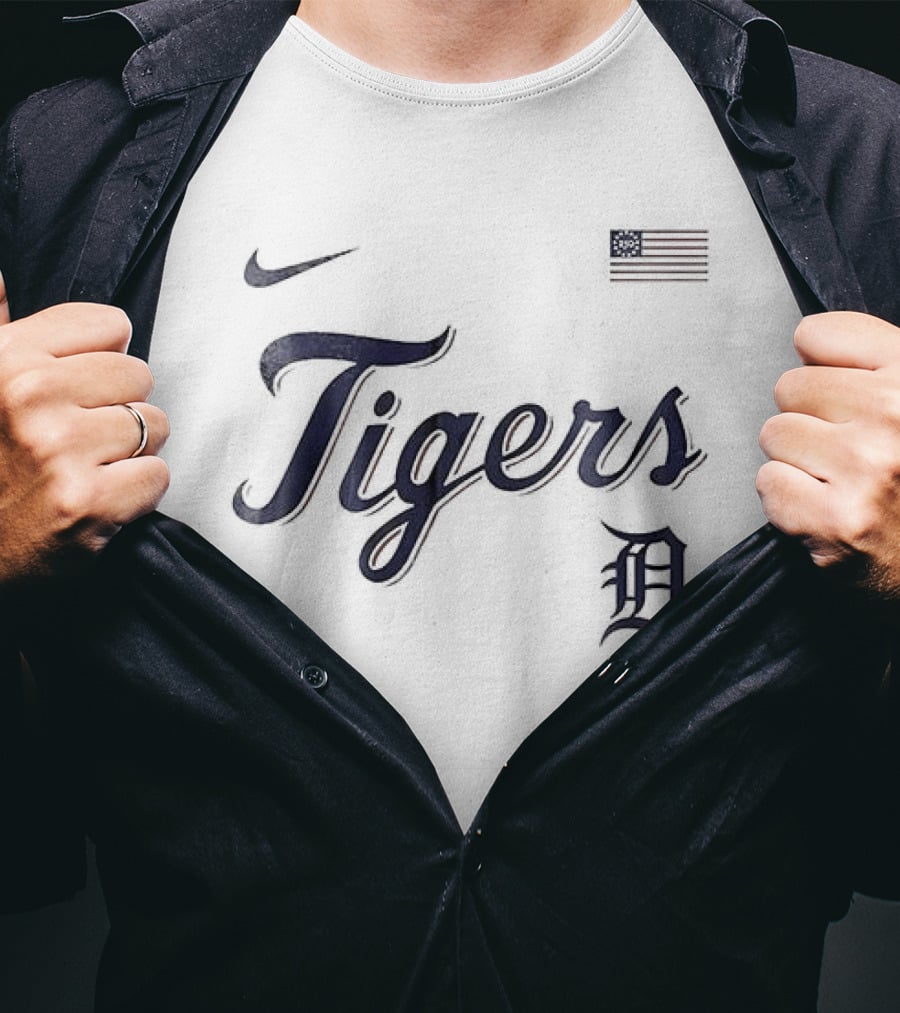 Nike Detroit Tigers USA 250th Anniversary Baseball Celebration T-Shirt