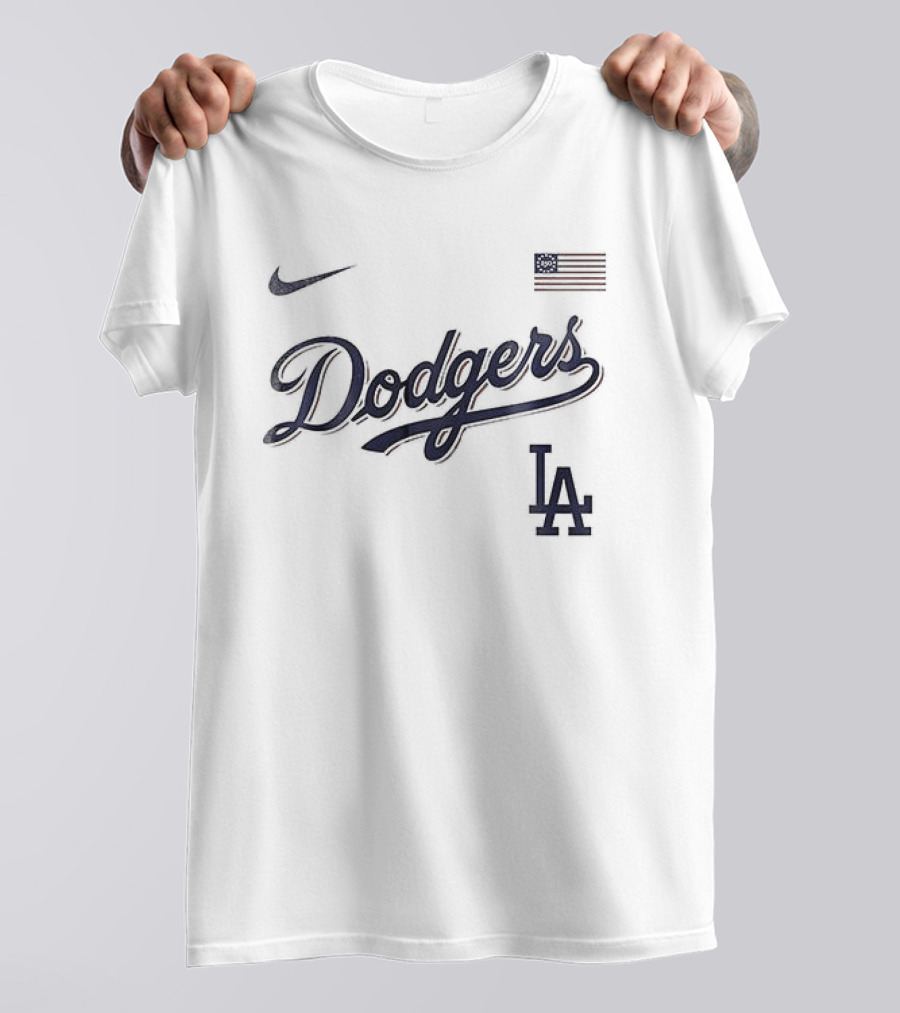 Nike LA Dodgers American Flag 250th Anniversary USA T-Shirt