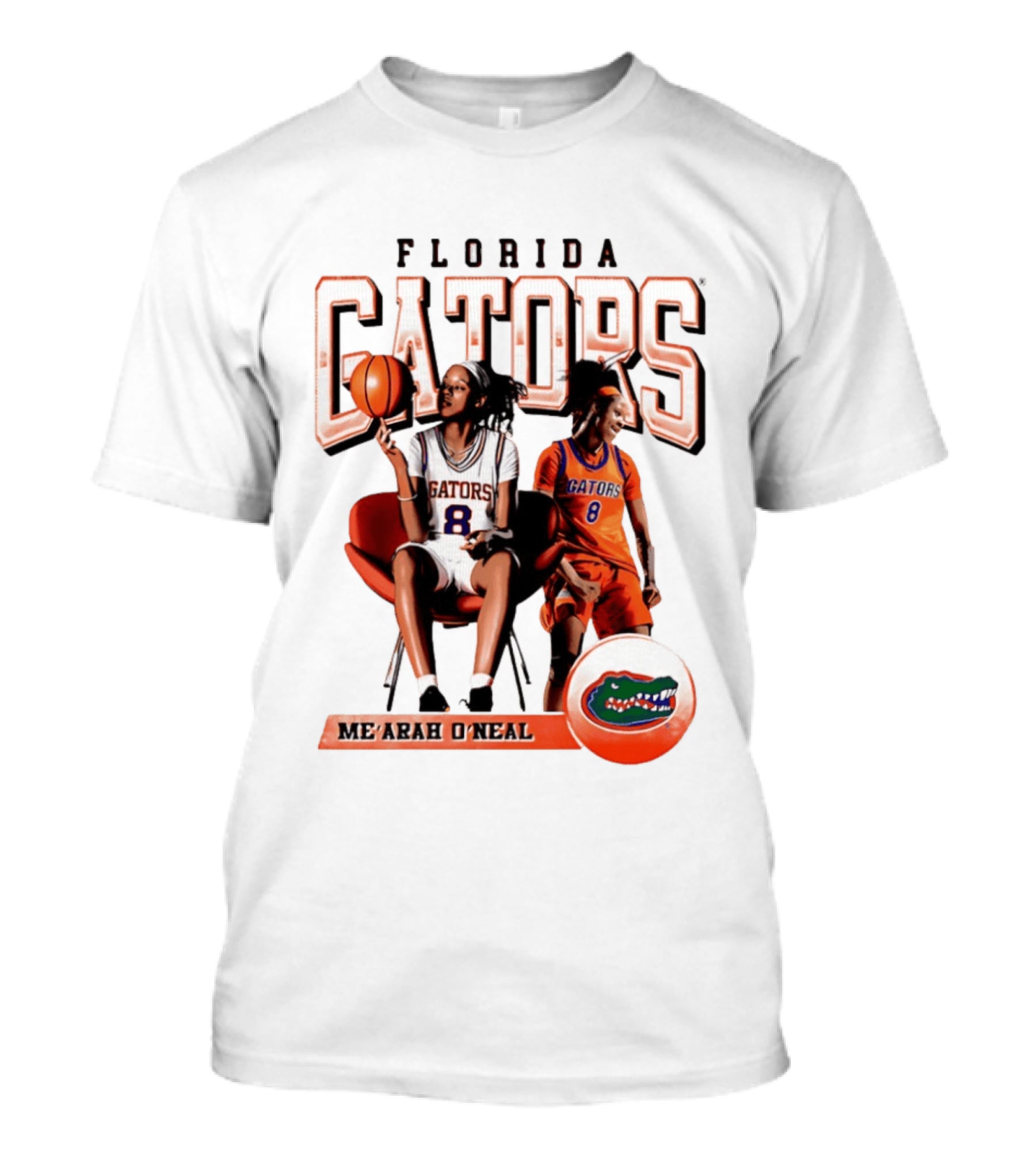 Florida Gators Me'Arah O'Neal Basketball Player 8 T-Shirt