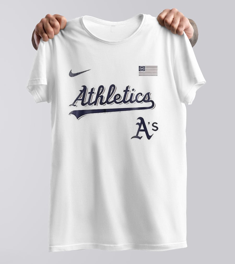 Nike Athletics USA Flag Oakland Athletics 250th Anniversary T-Shirt