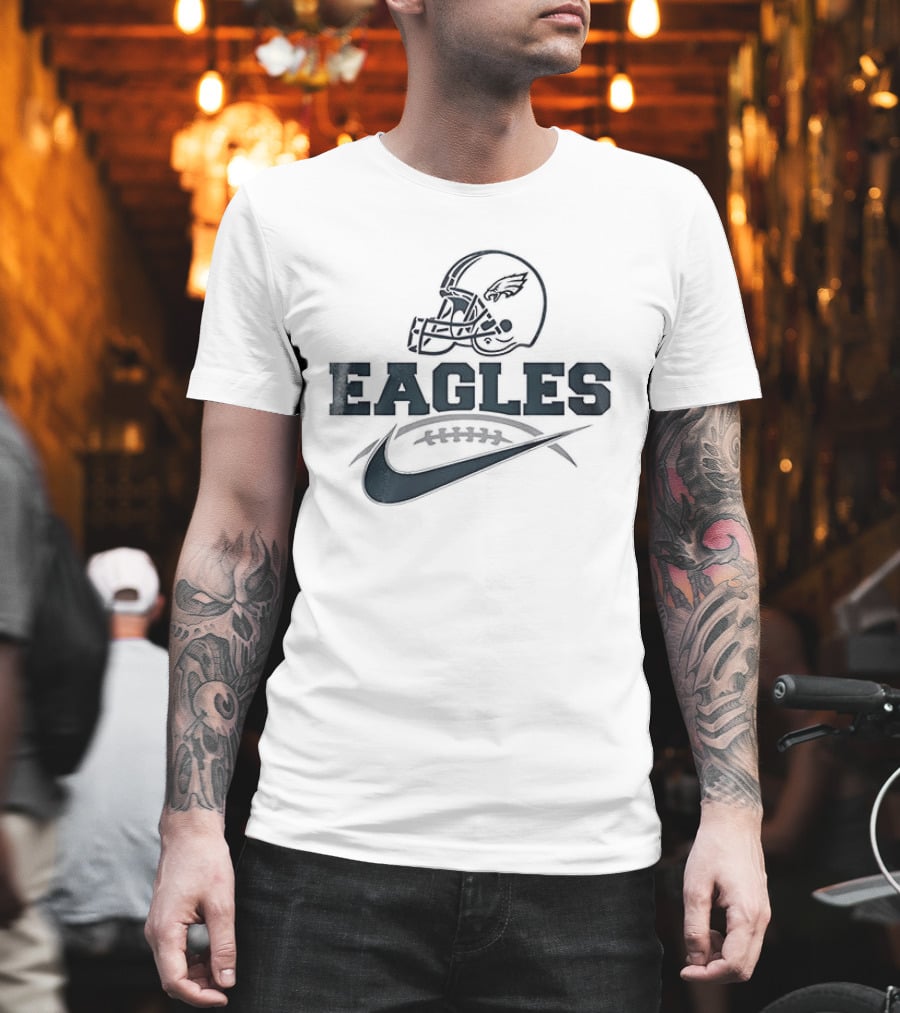 Philadelphia Eagles Football Helmet Nike T-Shirt