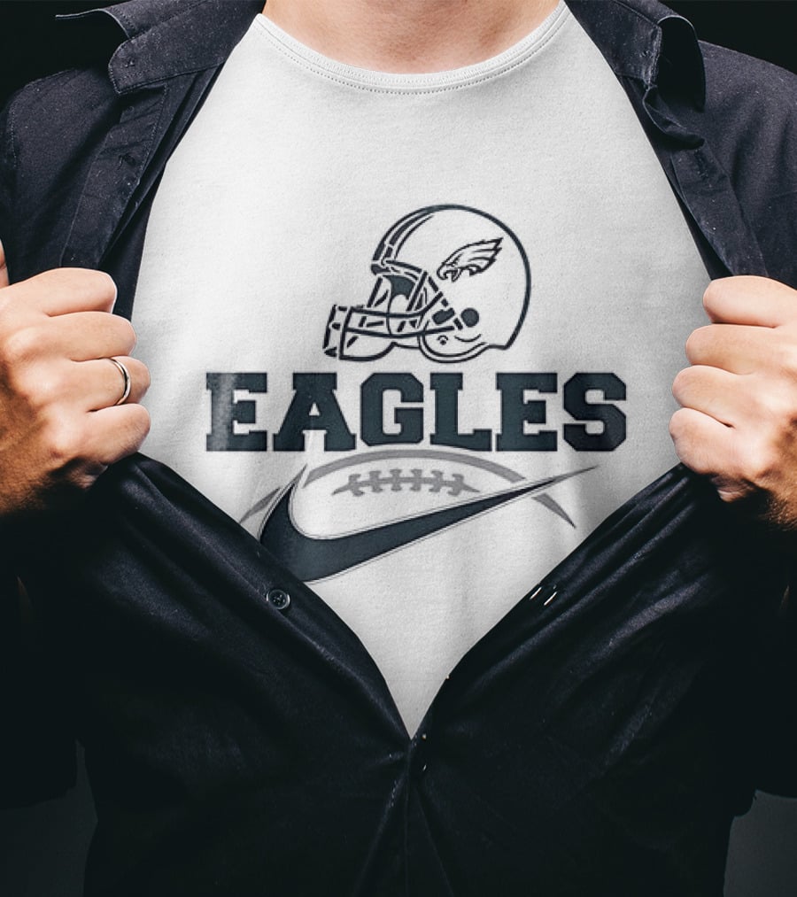Philadelphia Eagles Football Helmet Nike T-Shirt