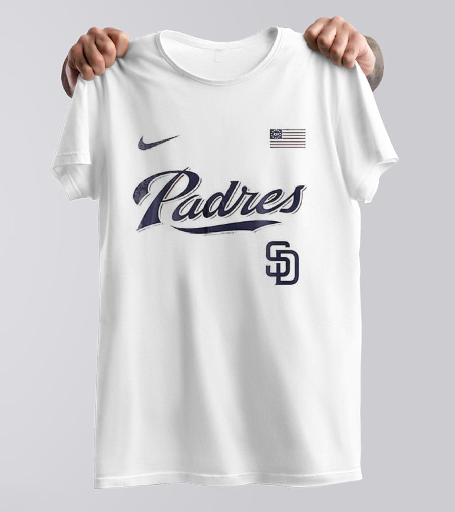 San Diego Padres Nike USA Flag 250th Anniversary Baseball T-Shirt