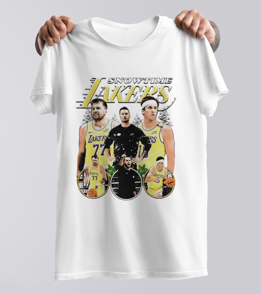 Snowtime Lakers Los Angeles Basketball Legends T-Shirt