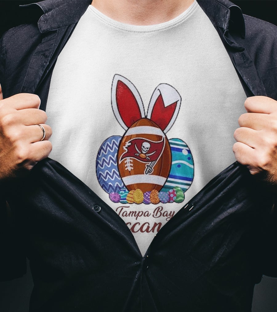 Tampa Bay Buccaneers Easter Bunny Football Eggs Buccaneers T-Shirt