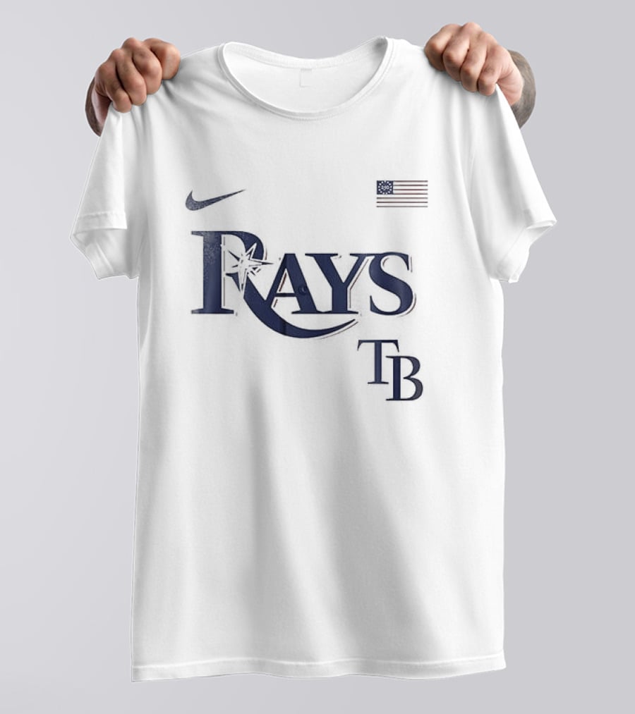 Tampa Bay Rays Nike TB American Flag 250th Anniversary USA Baseball T-Shirt