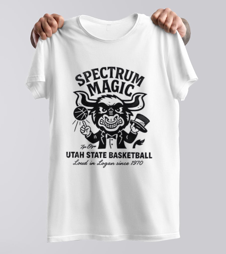 Spectrum Magic Utah State Basketball Loud In Logan Since 1970 T-Shirt