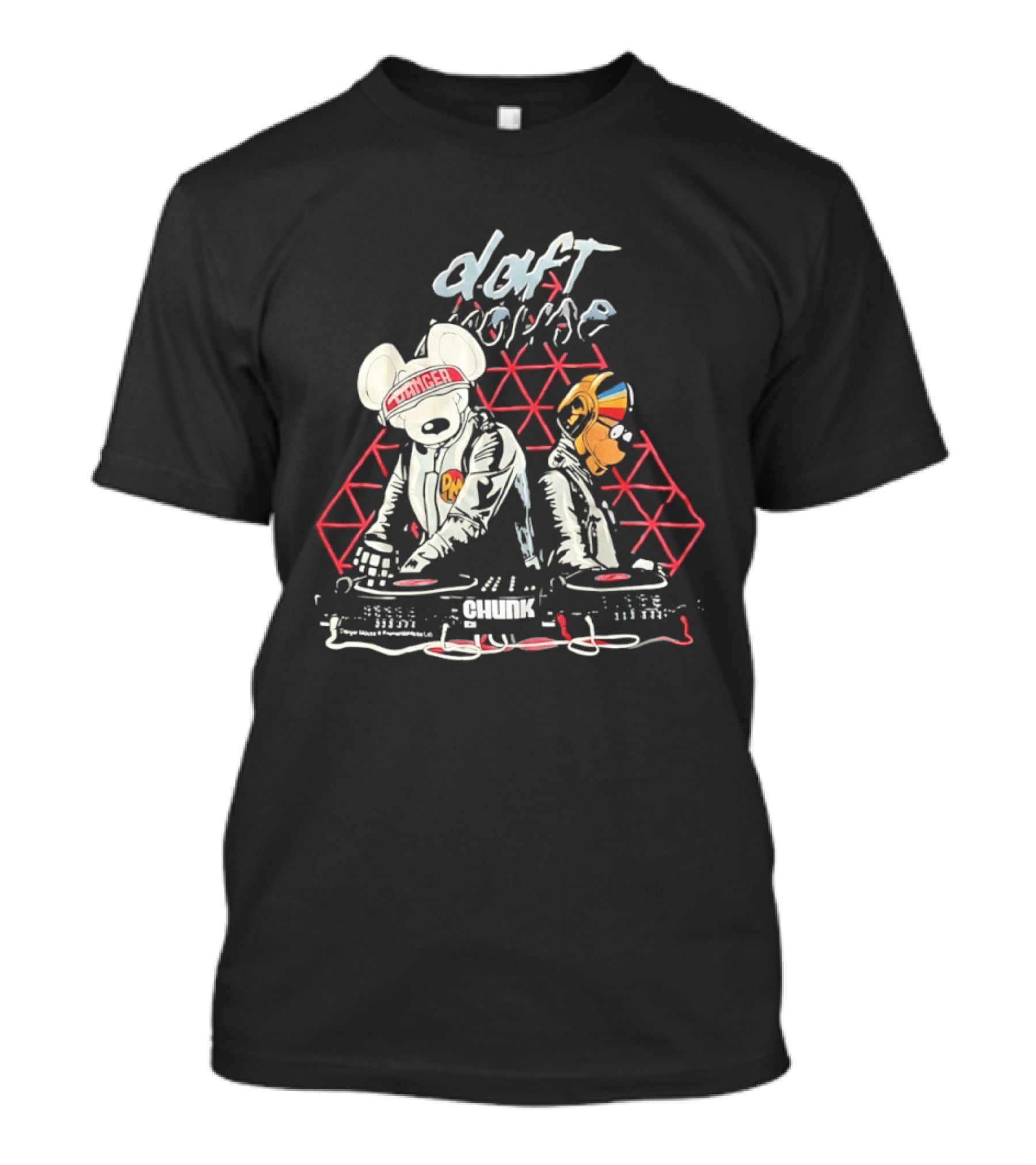 Chunk Daft Mouse DJ Duo Dance Music Fan T-Shirt