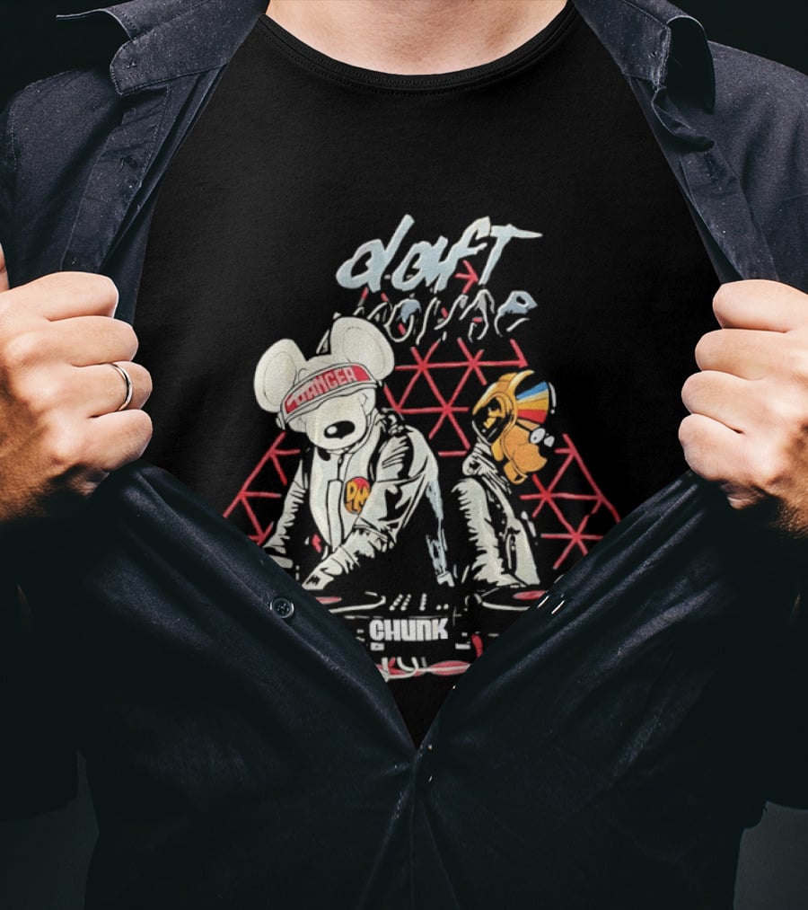 Chunk Daft Mouse DJ Duo Dance Music Fan T-Shirt
