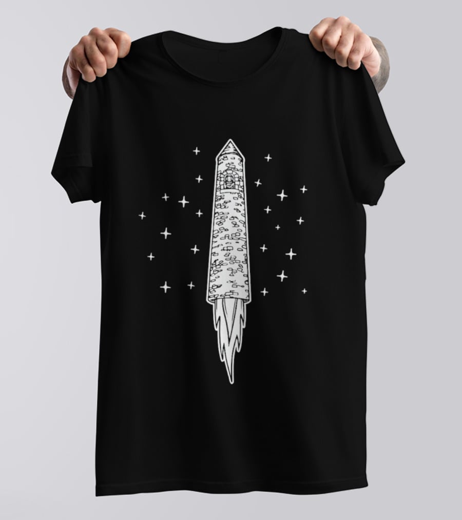 GlendaRocket Rocket Light And Stars T-Shirt