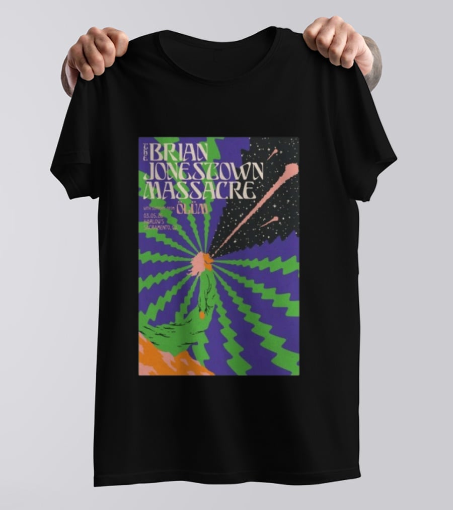 The Brian Jonestown Massacre Sacramento March 5 2026 Oliva Event Flyer At Harlows T-Shirt