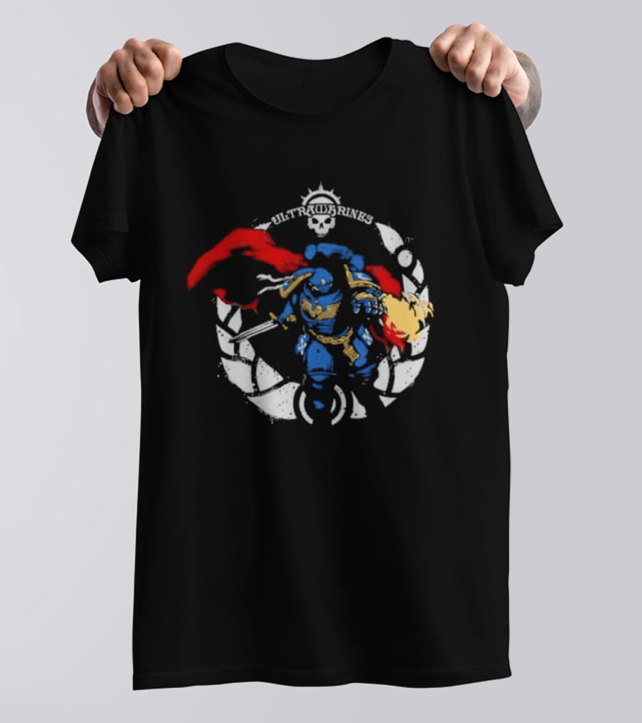 Warhammer Ultramarines Verse Skull Warrior With Helmet T-Shirt