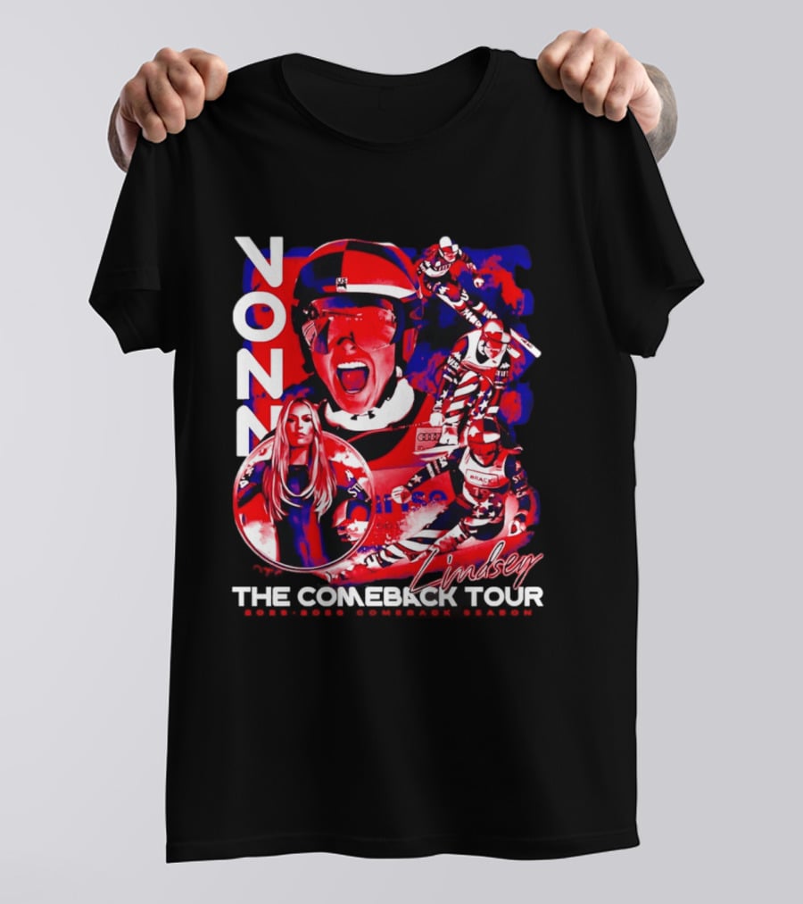 Lindsey Vonn The Comeback Tour Skiing Champion T-Shirt
