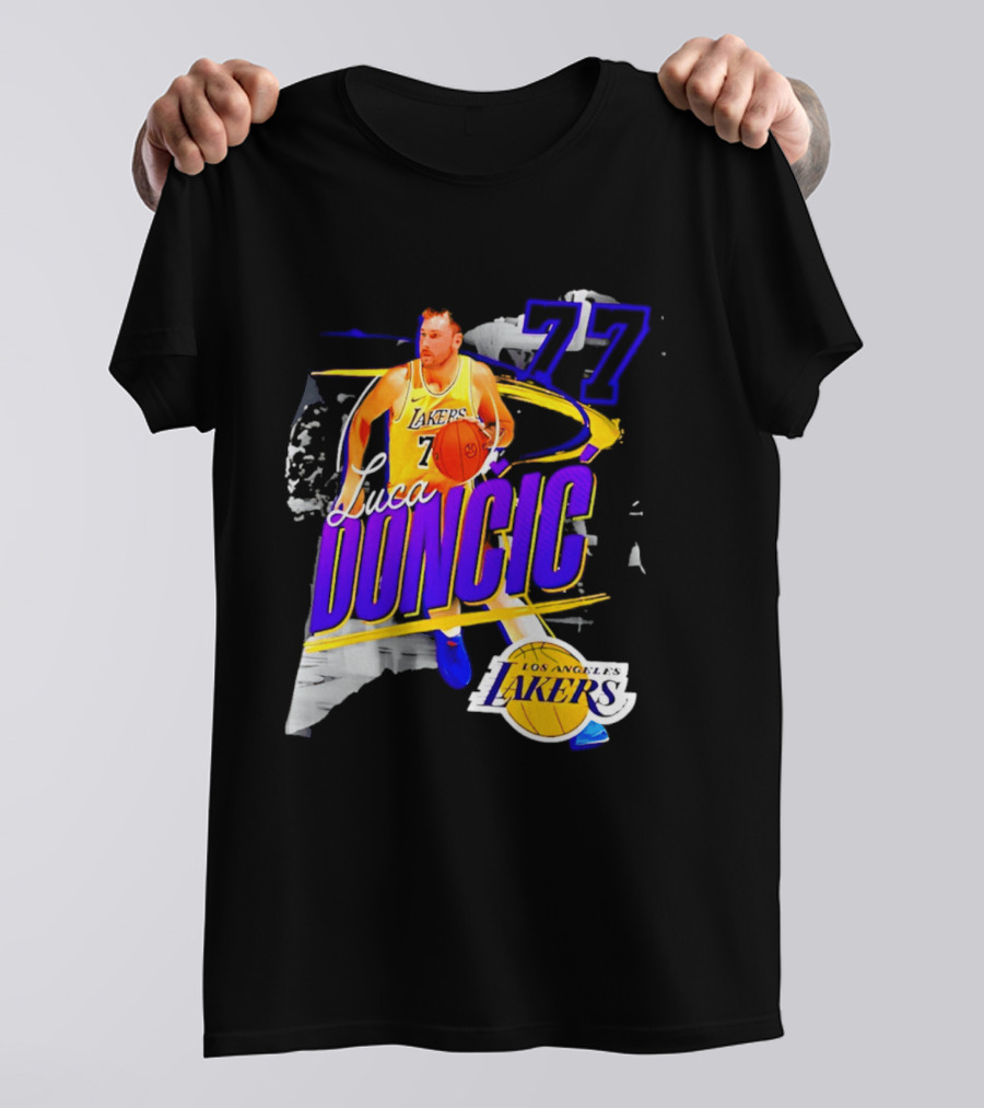 Luka Dončić Number 77 Los Angeles Lakers Basketball NBA 2026 T-Shirt