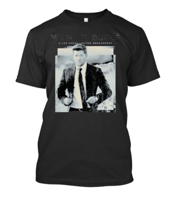 Michael Buble A Vegas Photo Classic Suit Style MB Signature T-Shirt