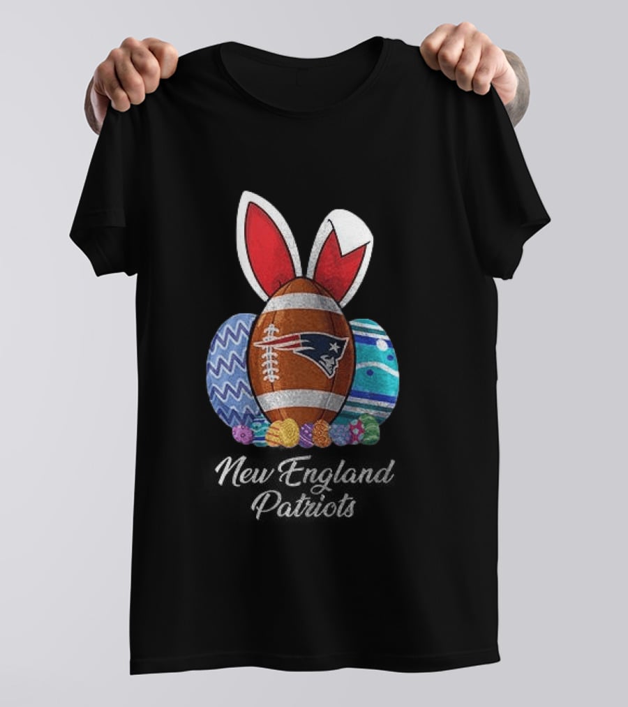 New England Patriots Buc Ees Easter Bunny Football Egg T-Shirt