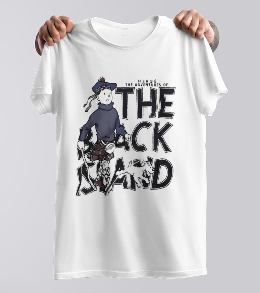 Hergé The Adventures Of Tintin The Black Island Character In Scottish Attire T-Shirt