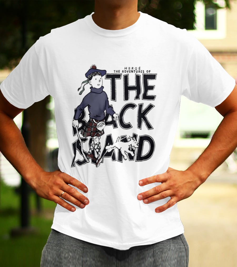 Hergé The Adventures Of Tintin The Black Island Character In Scottish Attire T-Shirt