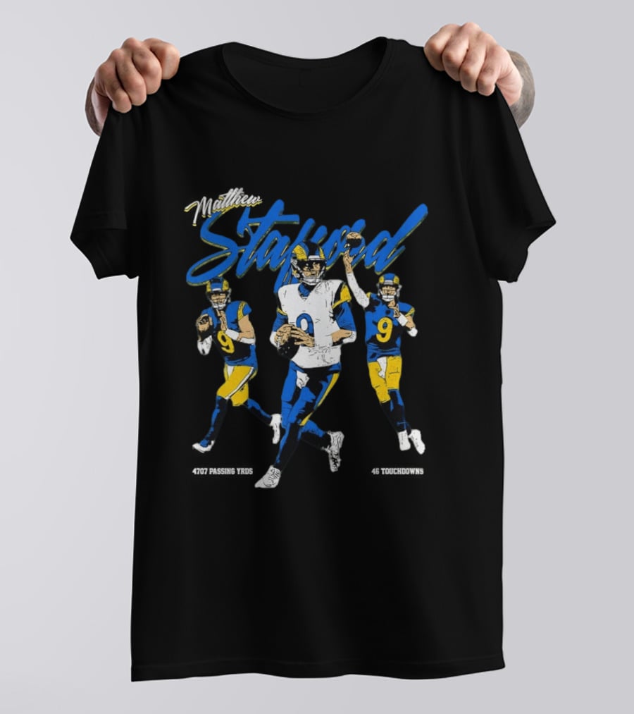 Matthew Stafford Los Angeles Rams MVP Quarterback Number 9 T-Shirt