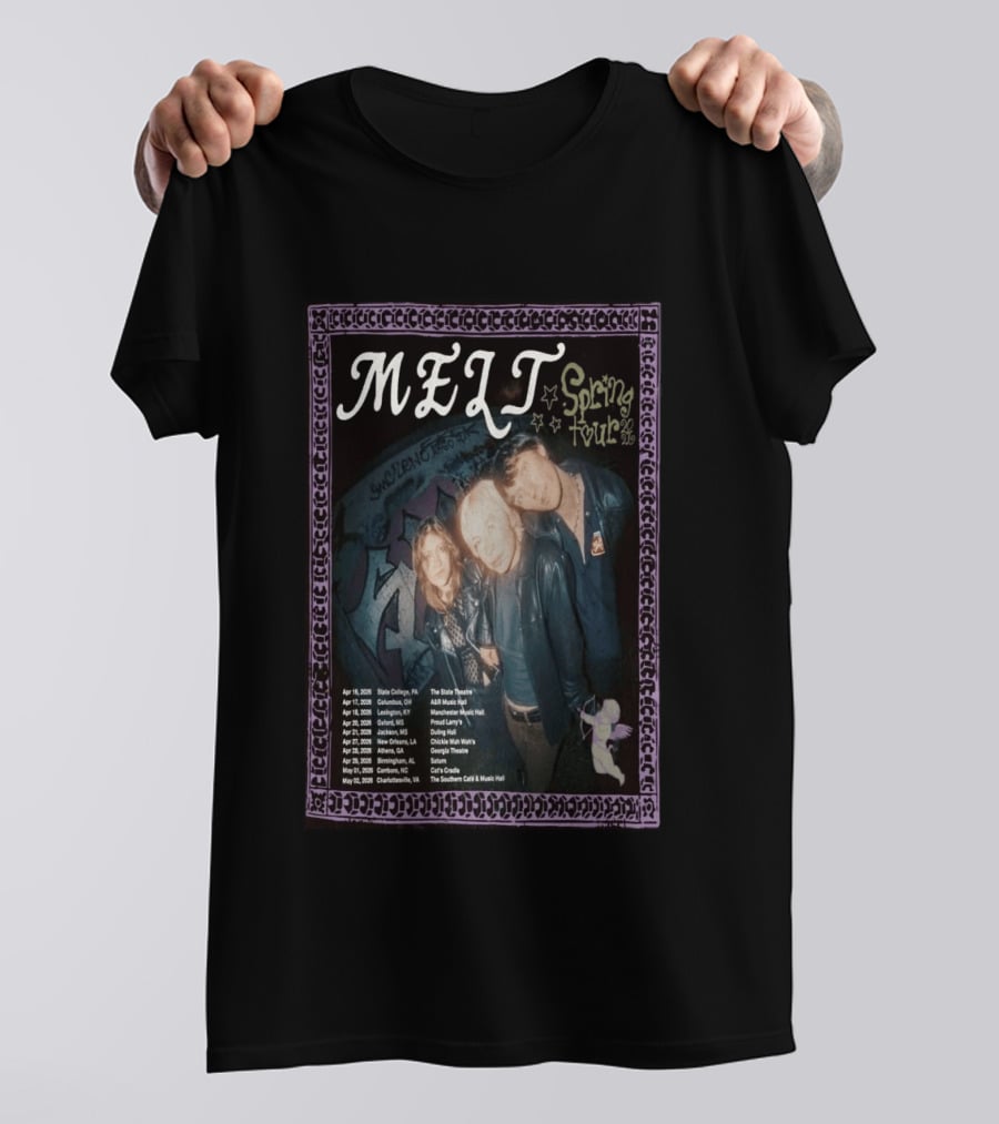Melt Spring Tour 2026 State College Birmingham Charlottesville Dates T-Shirt
