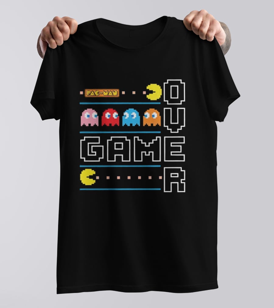 Pac Man Game Over With Ghosts Retro Arcade T-Shirt