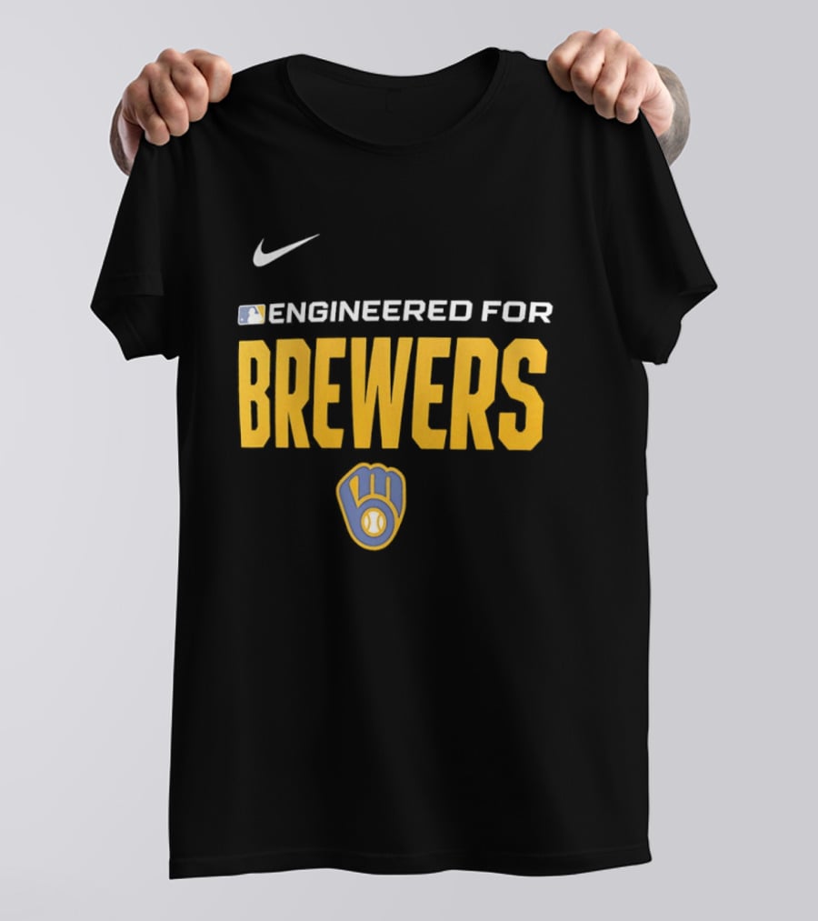 Nike MLB Engineered For Brewers Milwaukee T-Shirt