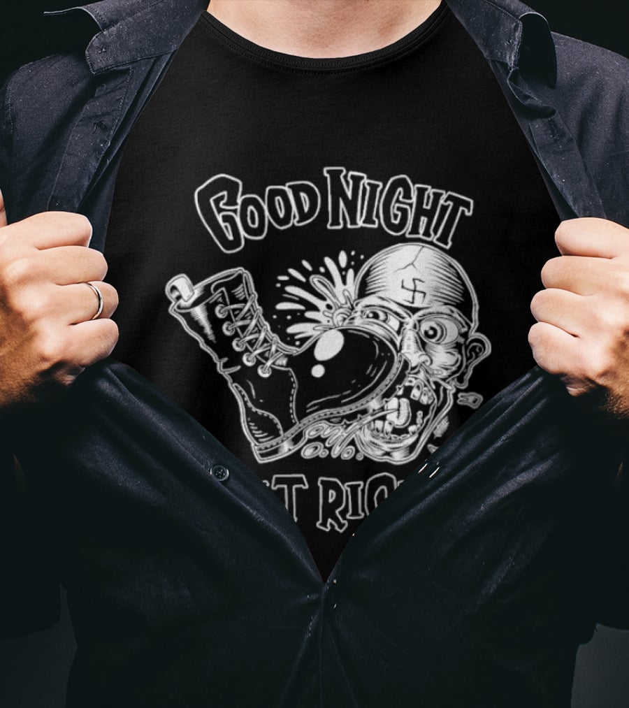 Good Night Alt Right Boot Kick Nazi Head T-Shirt