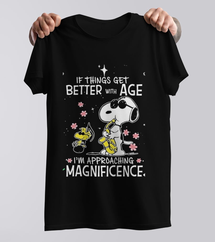 Snoopy And Woodstock Better With Age Approaching Magnificence Blossom T-Shirt